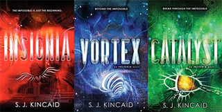 Insignia trilogy series of three young-adult science fiction novels by S.J. Kincaid