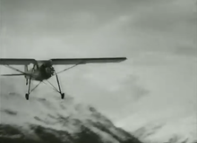 Morane-Saulnier-built version of the Fieseler Storch STOL aircraft, similar to ones used in the actual mountain rescue of the 1946 C-53 Skytrooper crash on the Gauli Glacier. Screen shot Broken Journey.png
