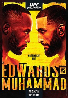 <span class="mw-page-title-main">UFC Fight Night: Edwards vs. Muhammad</span> MMA event in 2021