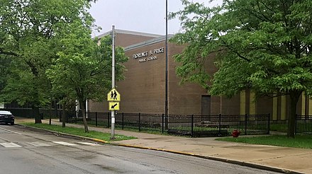 The former Florence B. Price Elementary School, North Kenwood, Chicago