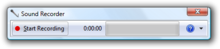 Sound Recorder in Windows Vista, featuring the first major change in its user interface Sound Recorder Vista.png