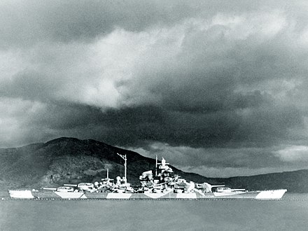 Battleship Tirpitz in Norway, 1944
