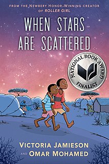 <i>When Stars Are Scattered</i> 2020 nonfiction young adult graphic novel by Victoria Jamieson and Omar Mohamed