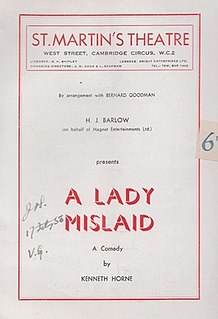 <i>A Lady Mislaid</i> (play) 1948 play
