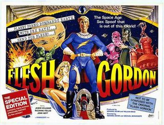 Flesh Gordon is a 1974 American science fiction sex comedy film, serving as an erotic spoof of Universal Pictures first Flash Gordon serials from the 1930s. The film was produced by Walter R. Cichy, Bill Osco, and Howard Ziehm. It was co-directed by Ziehm and Michael Benveniste, who also wrote the screenplay. The cast includes Jason Williams, Suzanne Fields, and William Dennis Hunt. The film was distributed by Mammoth Films.