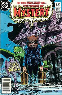 Cain and Gregory move out in the final issue of The House of Mystery, #321 (October 1983), art by Michael Kaluta. Homforsale.jpg