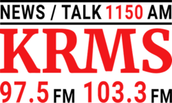 News Talk 1150 AM 97.5 FM 103.3 FM KRMS logo.png