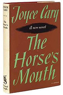 <i>The Horses Mouth</i> 1944 novel by Anglo-Irish writer Joyce Cary