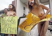 The two women who ran naked during the 2005 Oblation Run at UP Diliman Women oblation02.jpg