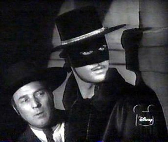 Zorro (Guy Williams) and Bernardo (Gene Sheldon) in Walt Disney's 1957–1959 Zorro television series