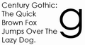Font sample of Century Gothic
