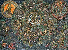 The Wheel of Life, I Ketut Murtika (b. 1952), Gouache on canvas