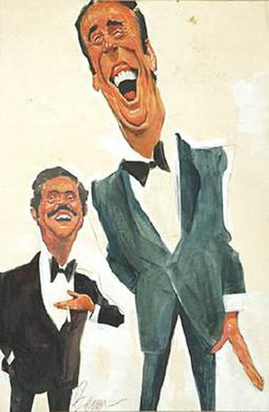 Dan Rowan and Dick Martin as caricatured for NBC by Sam Berman