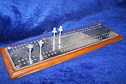 Traditional cribbage board