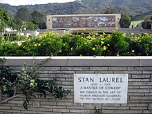 Stan Laurel's grave at Forest Lawn Laurel grave.JPG