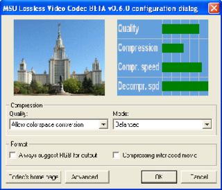 <span class="mw-page-title-main">MSU Lossless Video Codec</span> Video codec