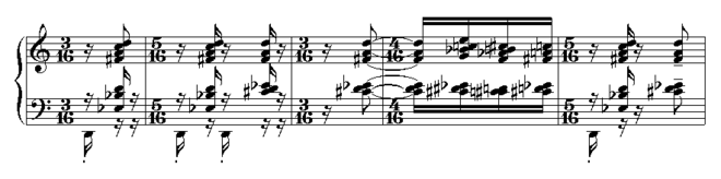 Stravinsky, "Sacrificial Dance" (excerpt), from The Rite of Spring Stravinsky, The Rite of Spring, Sacrificial Dance.PNG