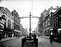 Tramlines on Briggate around 1950