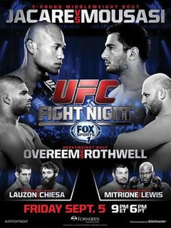UFC Fight Night: Jacaré vs. Mousasi UFC mixed martial arts event in 2014