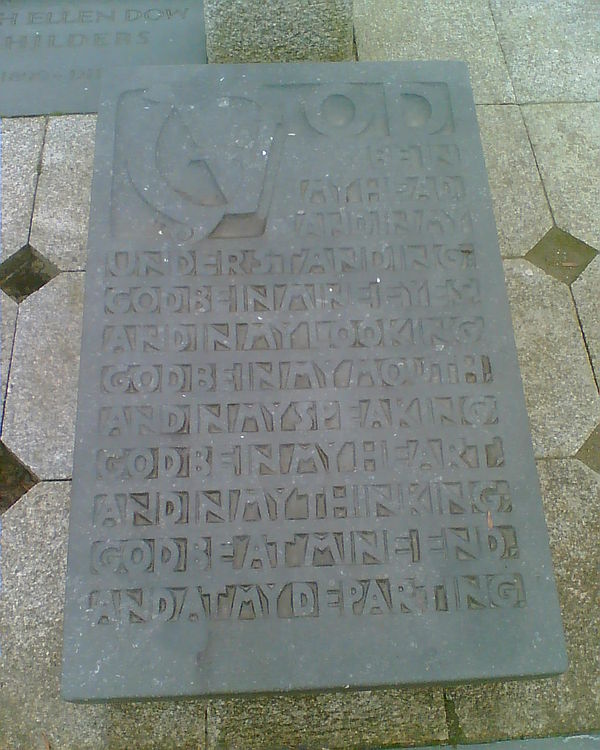 Close up view of Erskine Childers's grave in Derralossary Church grounds, Roundwood, County Wicklow, Ireland