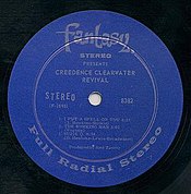 1968 label of Creedence Clearwater Revival debut FantasyCCR.jpg