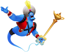 Genie in his "Valor Form" in Kingdom Hearts II. Genie KHII.png