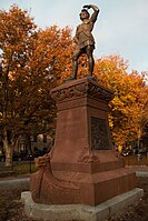 The oldest public statue of Leif, placed in Boston in 1887