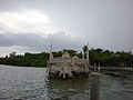 Vizcaya: the 'Italian Barge' in the bay.