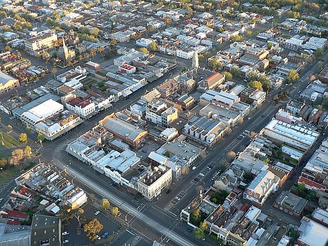 Aerial view of North Melbourne