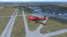 Screenshot of X-Plane 12.00: Van's RV-10 at Appleton International Airport out of the box RV-10 Appleton Airport in X-Plane 12.png
