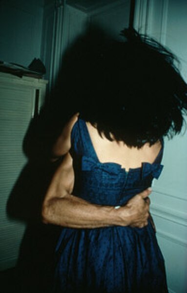 The Hug, NYC, 1980, Cibachrome print by Goldin.