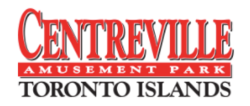 logotipo de las palabras Centreville Amusement Park / Toronto Islands