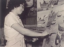 Chen Cheng Mei in her Singapore studio, circa 1965.jpeg