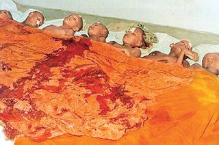 <span class="mw-page-title-main">Aranthalawa massacre</span> 1987 Buddhist monk massacre