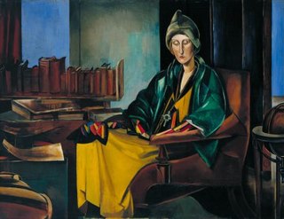 <i>Edith Sitwell</i> (Lewis) Painting by Wyndham Lewis