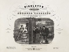 Giuseppe Verdi, Rigoletto, Vocal score illustration by Roberto Focosi - Restoration