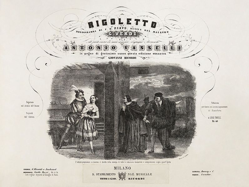 File:Giuseppe Verdi, Rigoletto, Vocal score illustration by Roberto Focosi - Restoration.jpg