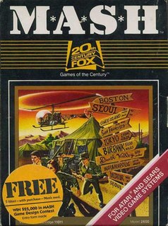 M*A*S*H is an action game, based on the TV series, written for the Atari 2600 and published by Fox Video Games in 1983. It was designed and programmed by Doug Neubauer. Ports to the Atari 8-bit family, Commodore VIC-20, Texas Instruments TI-99/4A, Intellivision, and ColecoVision followed.