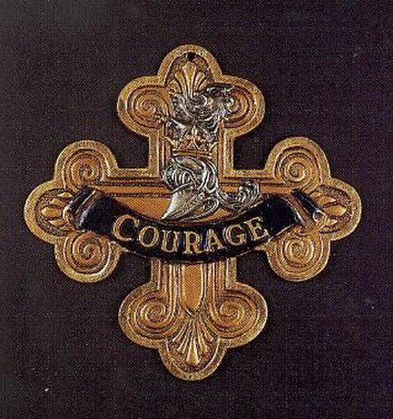 Cowardly Lion's courage medal used for the 1939 film.