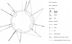 Partitura do primeiro estudo de "Corona for pianist" de Toru Takemitsu .png