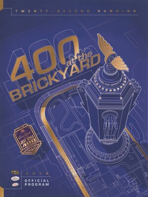 The 2015 Brickyard 400 program cover.