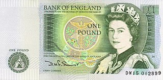 The Bank of England £1 note was a sterling banknote