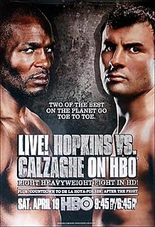 Bernard Hopkins vs. Joe Calzaghe Boxing competition