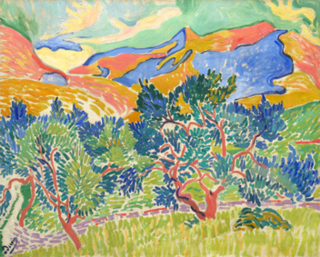 <i>Mountains at Collioure</i> 1905 painting by André Derain