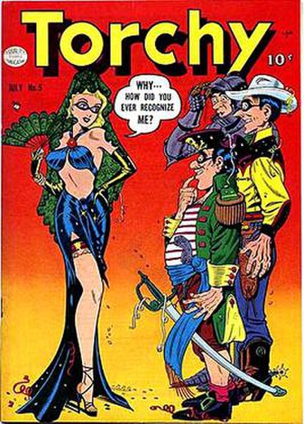 Torchy #5 (July 1950) cover art by Bill Ward.