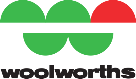 Former Woolworths Logo used until 2009 Woolworths Supermarkets NZ logo.svg