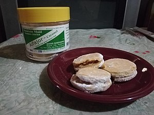 A jar of alfajores from the city of Baguio, Philippines