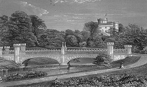 Tournament Bridge and castle in 1876