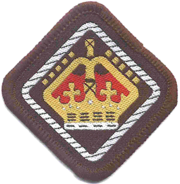 The Queen's Scout Award Badge for Venture Scouts in Hong Kong Queen's Scout (Scout Association of Hong Kong).png