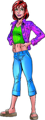 Mary Jane Watson of Earth-1610 (Ultimate Marvel), art by Mark Bagley. Ultimate Mary Jane.png